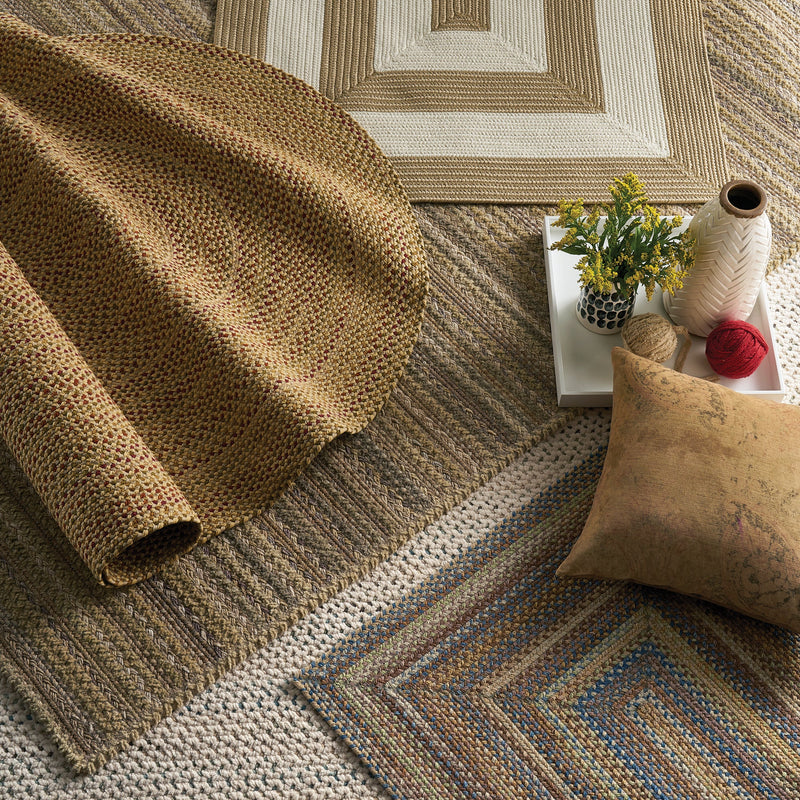 braided rug image of layered rugs 