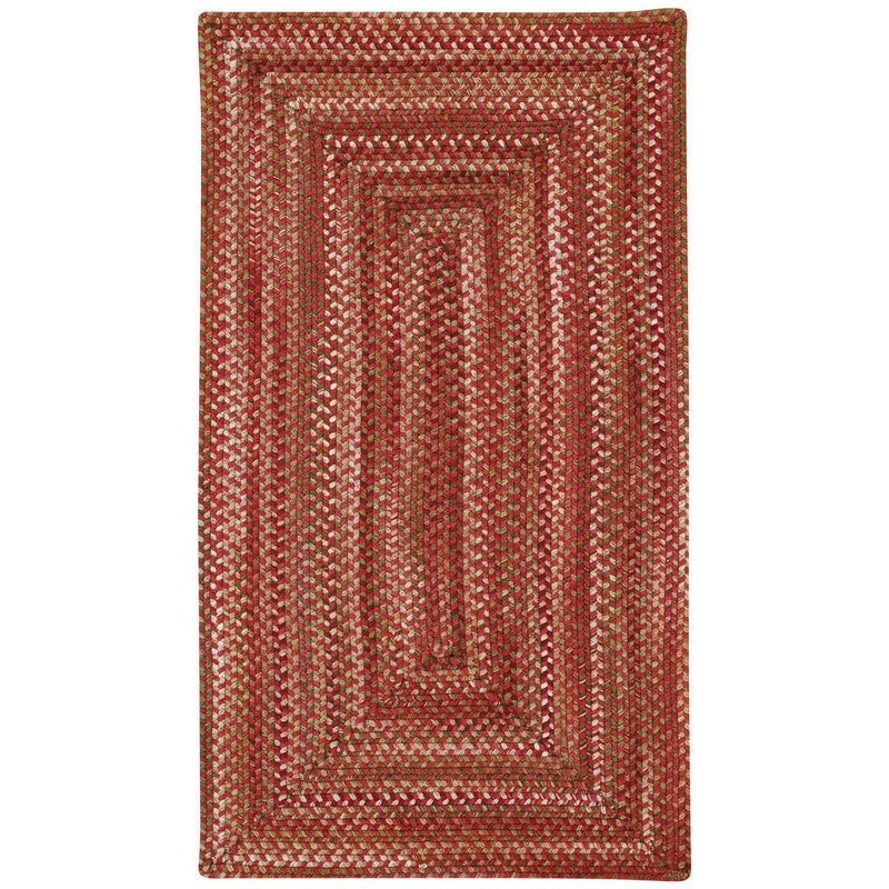 Homecoming Rosewood Red Braided Rug Concentric image