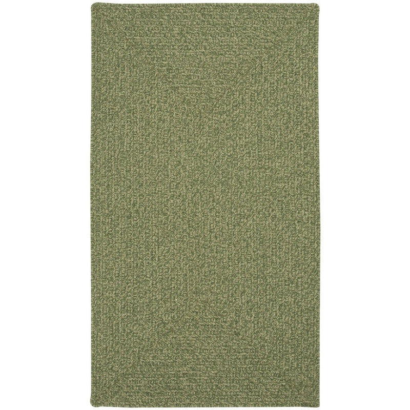 Heathered Sage Green Braided Rug Concentric image