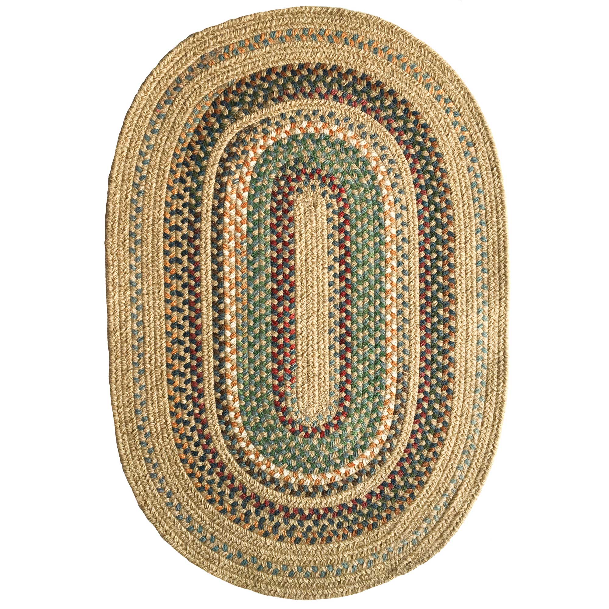 Biscotti Multi Color Oval Cotton Braided Rugs Reversible