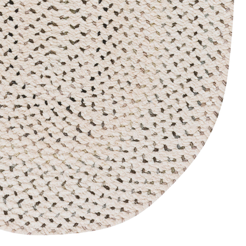 Dramatic Static Foggy Day Braided Rug Oval Corner image