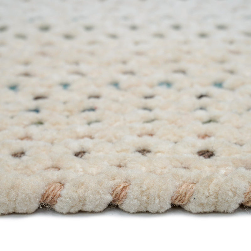 Dramatic Static Cyber White Braided Rug Cross Sewn Rectangle image