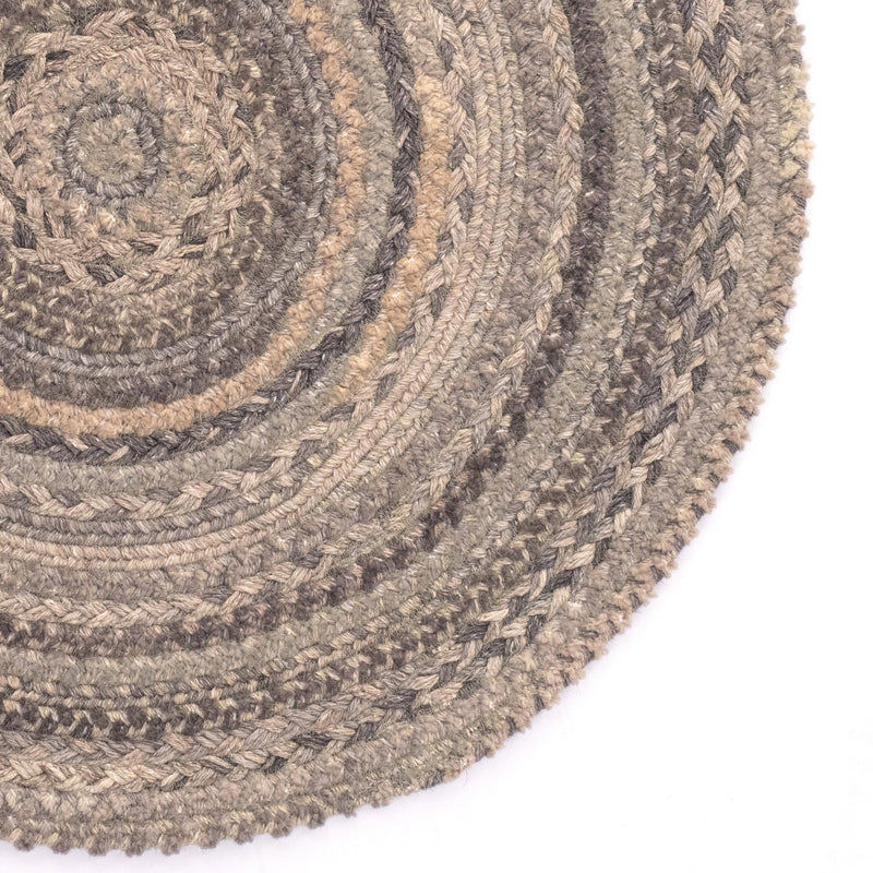 Bayview Granite Braided Rug Round Corner image