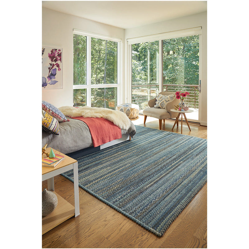 Bayview Slate Braided Rug Cross Sewn Rectangle Roomshot image