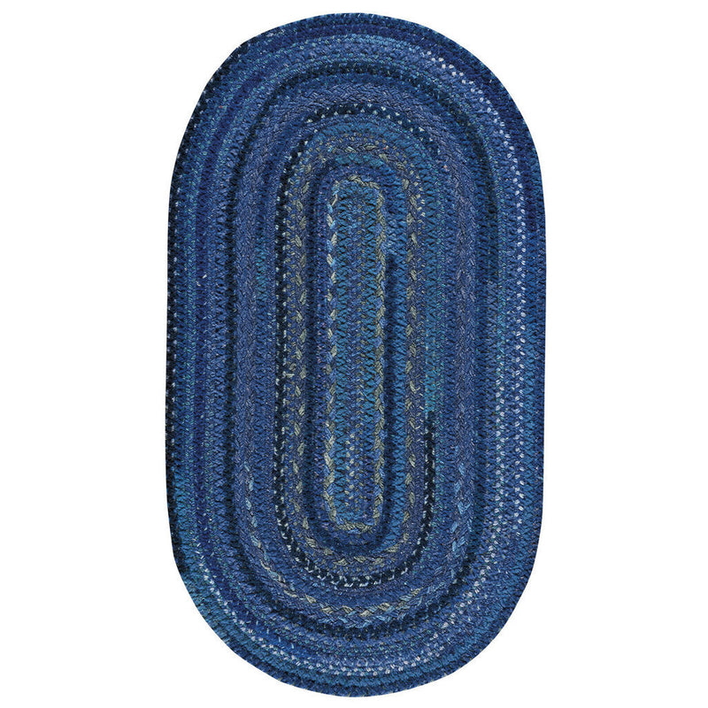 Bayview Twilight Blue Braided Rug Oval SiloV image