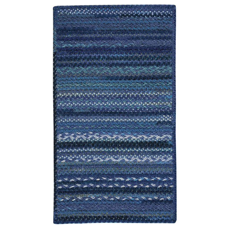 Bayview Twilight Blue Braided Rug Cross Sewn Rectangle SiloX image