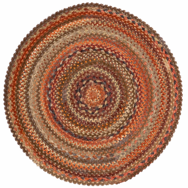 Bayview Cinnabar Braided Rug Round SiloC image