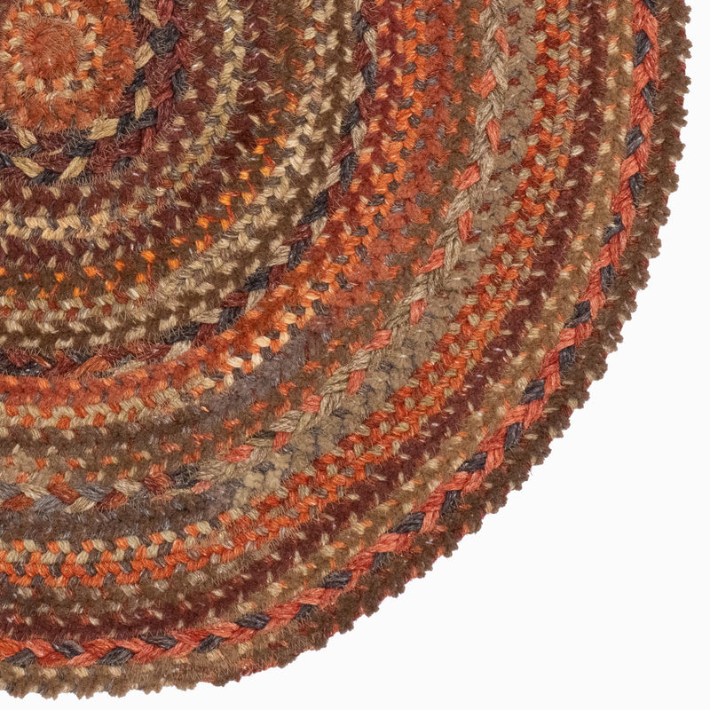 Bayview Cinnabar Braided Rug Round Corner image