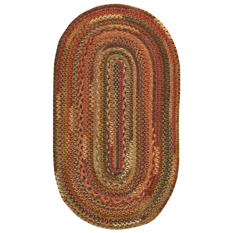 Bayview Cinnabar Braided Rug Oval SiloV image