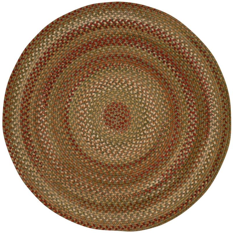 Homecoming Evergreen Braided Rug Round SiloC image