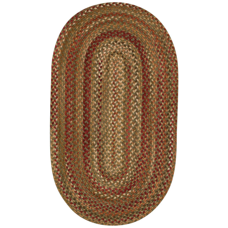 Homecoming Evergreen Braided Rug Oval SiloV image