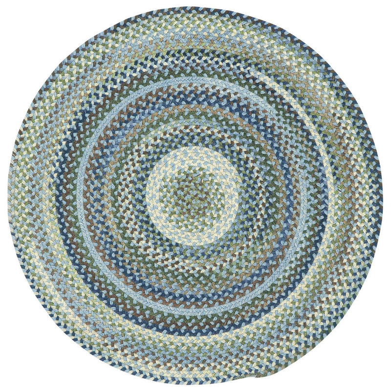 Homecoming Sky Blue Braided Rug Round SiloC image