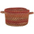 Homecoming Rosewood Red Braided Rug Basket SiloB image