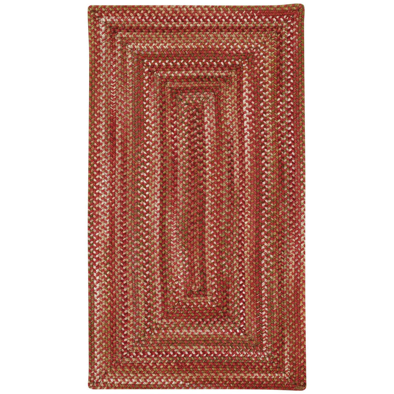 Homecoming Rosewood Red Braided Rug Concentric SiloQ image