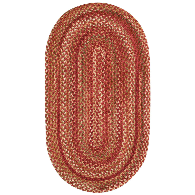 Homecoming Rosewood Red Braided Rug Oval SiloV image