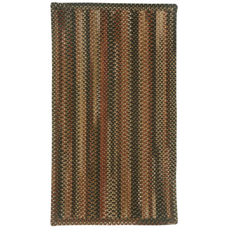 Homecoming Chestnut Brown Braided Rug Rectangle SiloR image