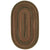 Homecoming Chestnut Brown Braided Rug Oval SiloV image