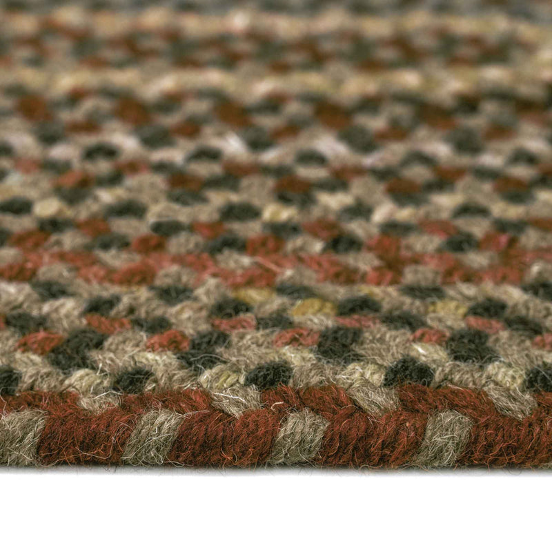 Homecoming Chestnut Brown Braided Rug Oval Cross Section image