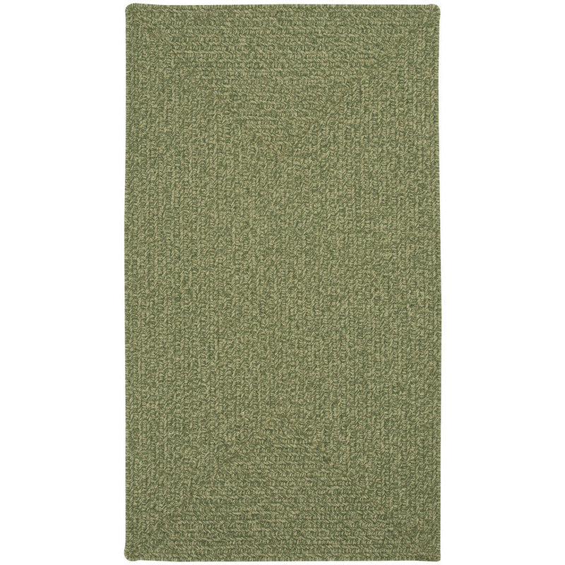 Heathered Sage Green Braided Rug Concentric SiloQ image