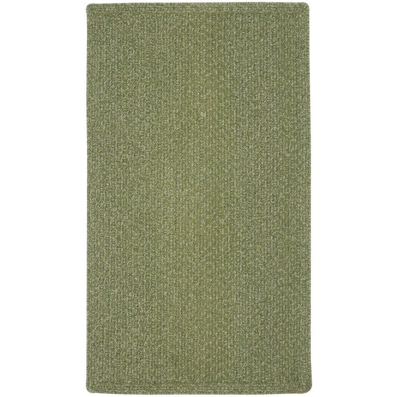 Heathered Sage Green Braided Rug Rectangle SiloR image