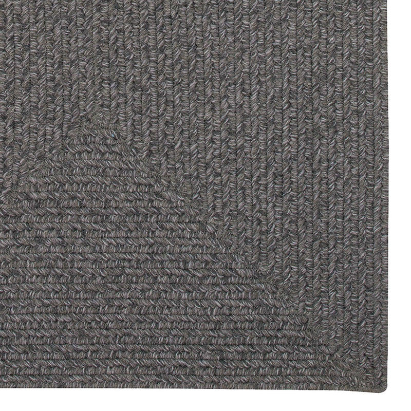 Heathered Grey Braided Rug Concentric Corner image