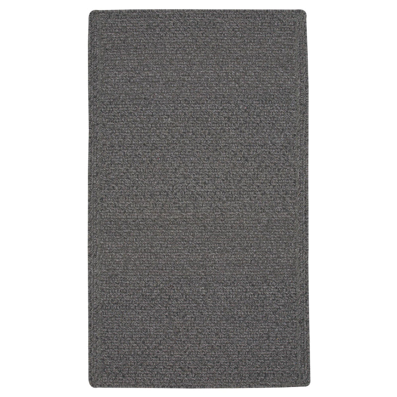 Heathered Grey Braided Rug Cross-Sewn SiloX image