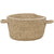 Heathered Beige Braided Rug Basket SiloB image