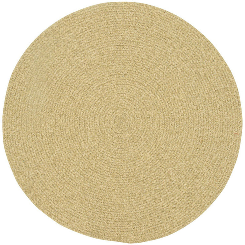 Heathered Beige Braided Rug Round SiloC image