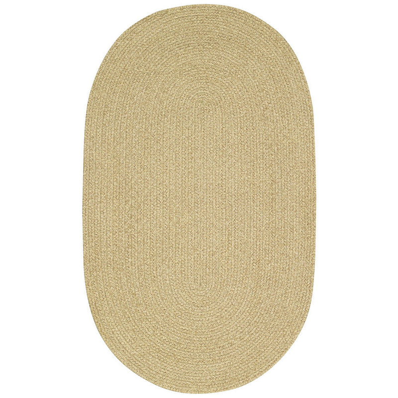 Heathered Beige Braided Rug Oval SiloV image