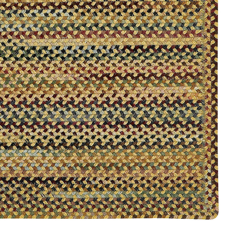 Gramercy Gold Braided Rug Cross-Sewn Corner image