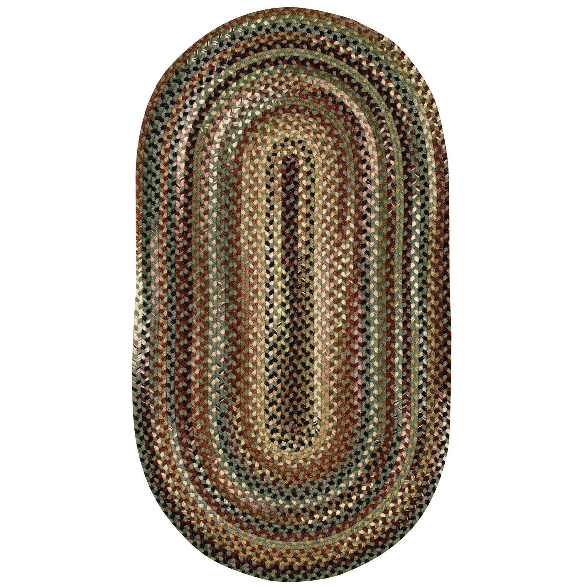 Gramercy Sage Braided Rug Oval image