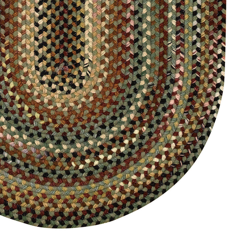 Gramercy Sage Braided Rug Oval Corner image