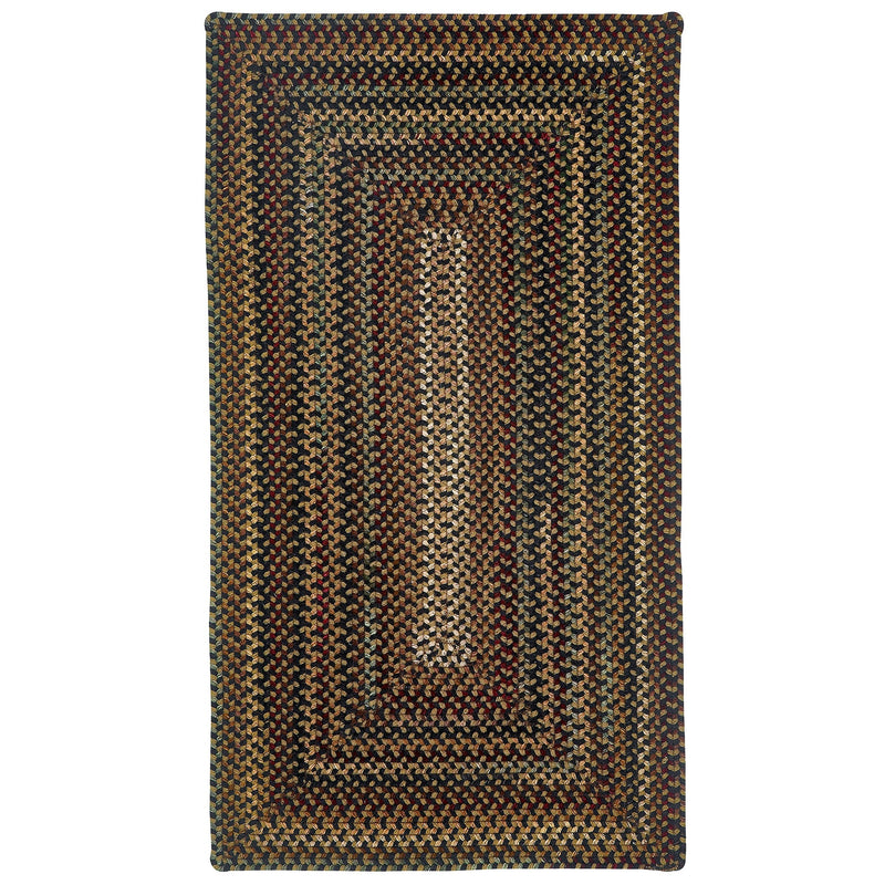 Gramercy Black Braided Rug Concentric SiloQ image