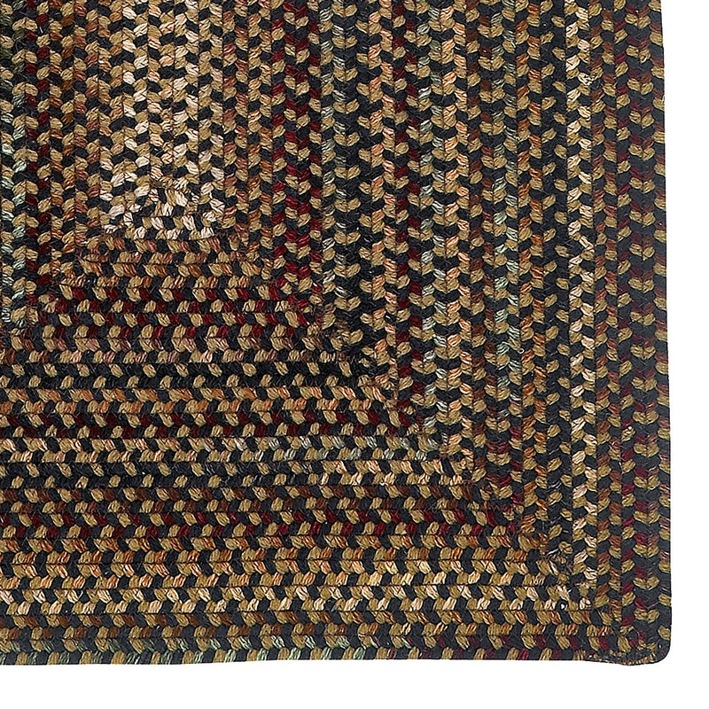 Gramercy Black Braided Rug Concentric Corner image