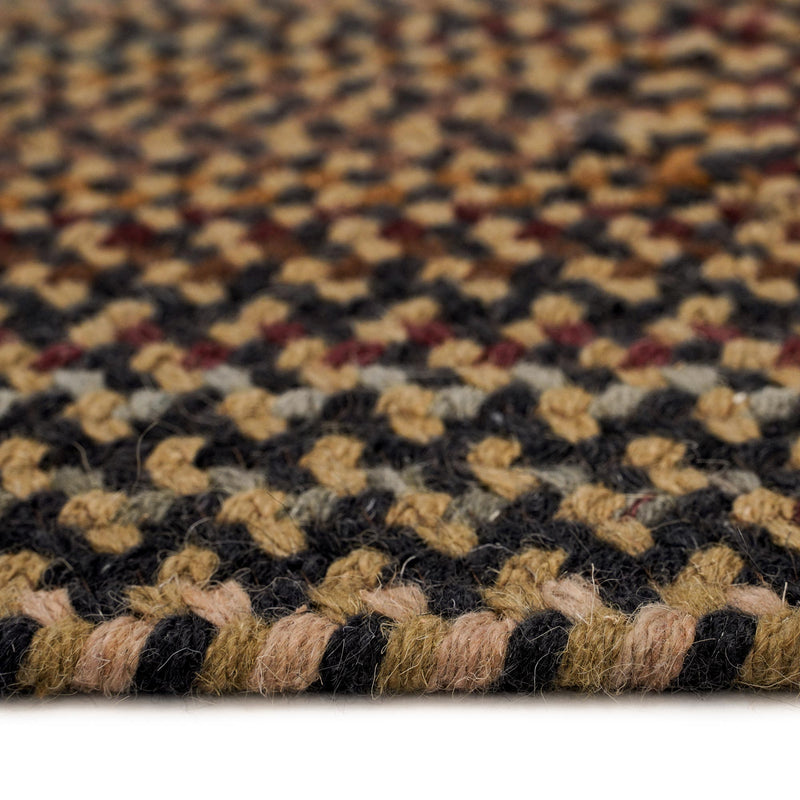 Gramercy Black Braided Rug Concentric Cross Section image