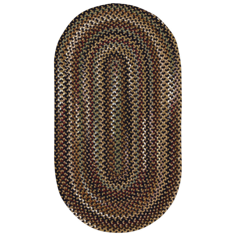 Gramercy Black Braided Rug Oval SiloV image