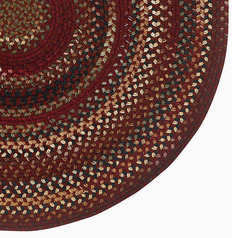 Gramercy Cinnabar Braided Rug Round Corner image