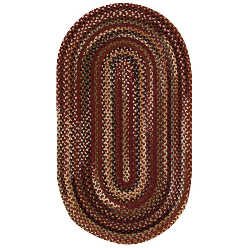 Gramercy Cinnabar Braided Rug Oval SiloV image