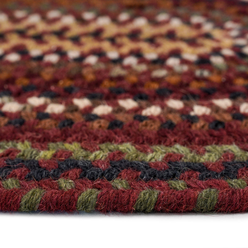 Gramercy Cinnabar Braided Rug Oval Cross Section image