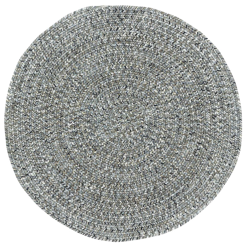 Sea Glass Smoky Quartz Braided Rug Round SiloC image