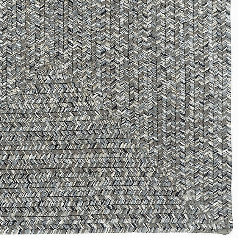 Sea Glass Smoky Quartz Braided Rug Concentric Corner image