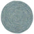 Sea Glass Ocean Blue Braided Rug Round SiloC image