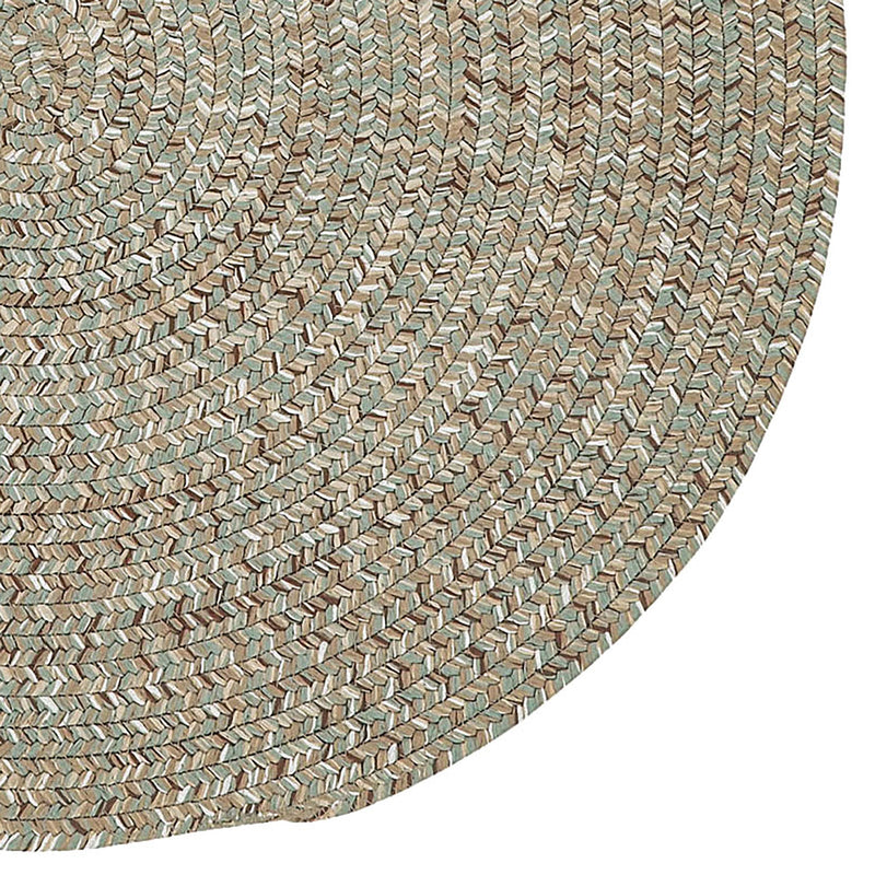 Sea Glass Spa Braided Rug Round Corner image