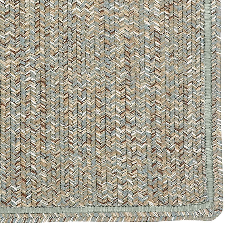 Sea Glass Spa Braided Rug Rectangle Corner image