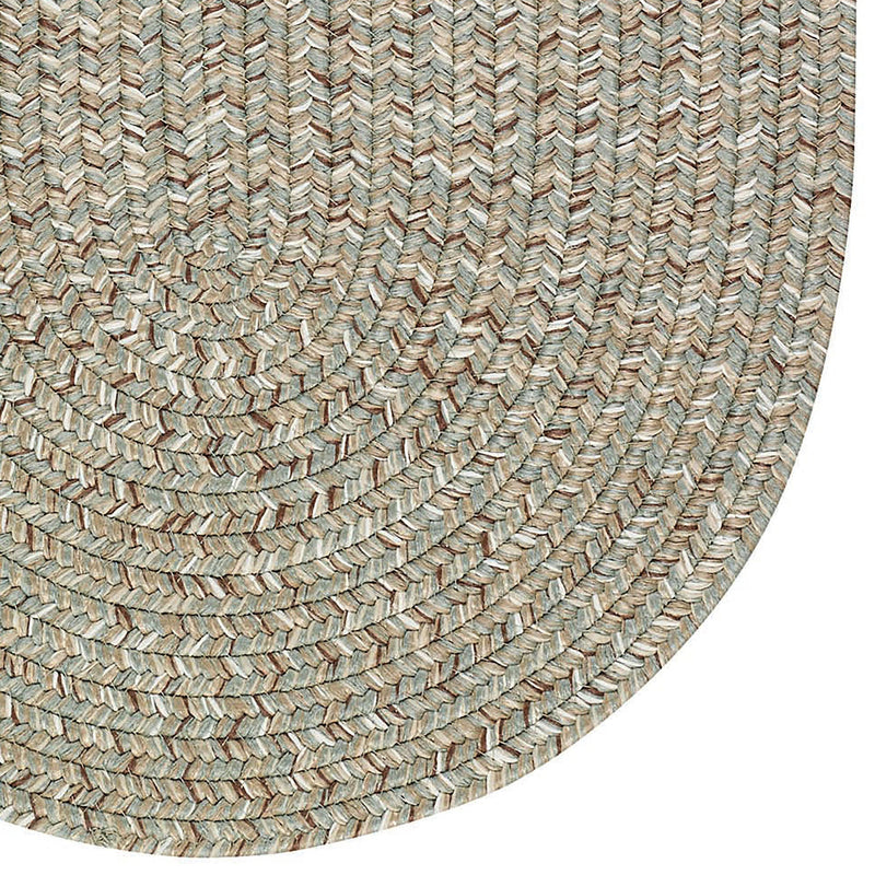 Sea Glass Spa Braided Rug Oval Corner image