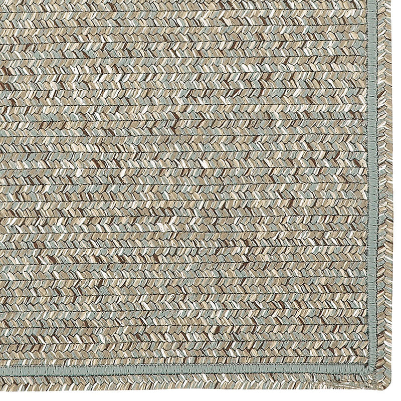 Sea Glass Spa Braided Rug Cross-Sewn Corner image