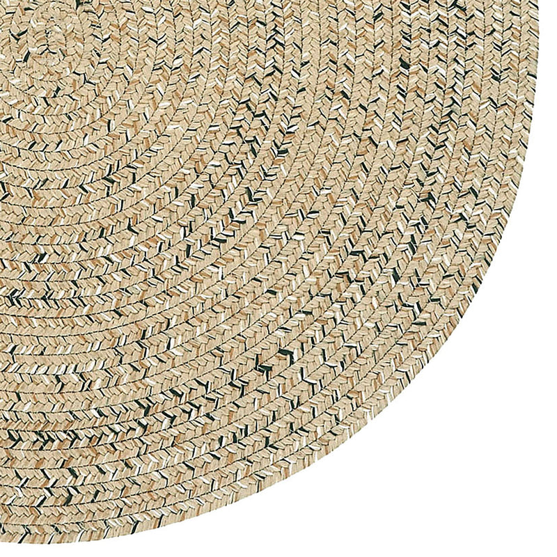 Sea Glass Shell Braided Rug Round Corner image