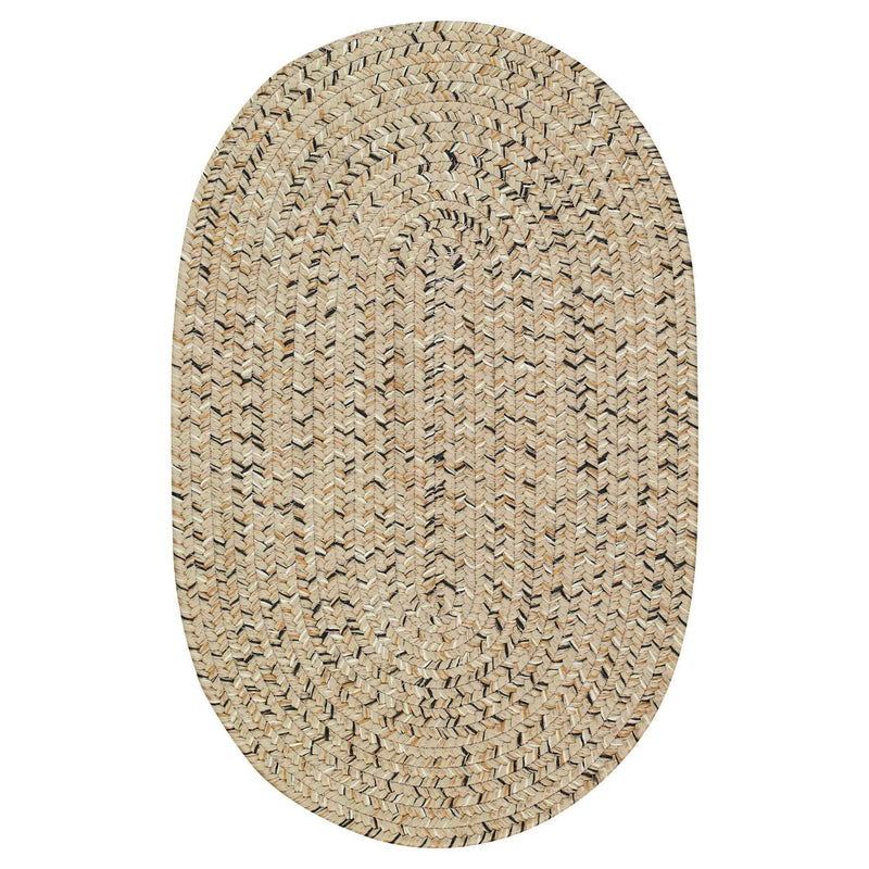 Sea Glass Shell Braided Rug Oval SiloV image