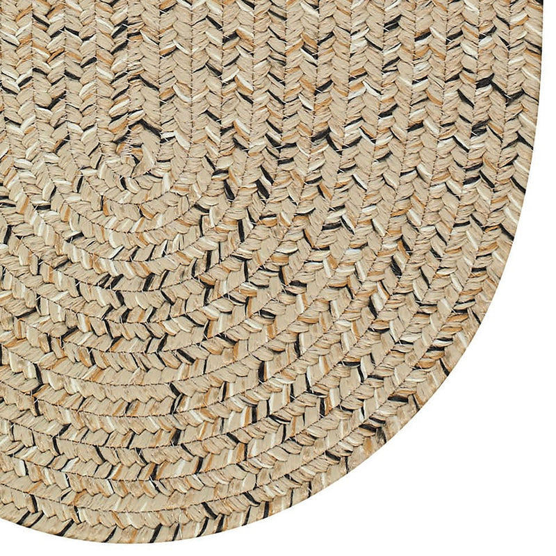 Sea Glass Shell Braided Rug Oval Corner image