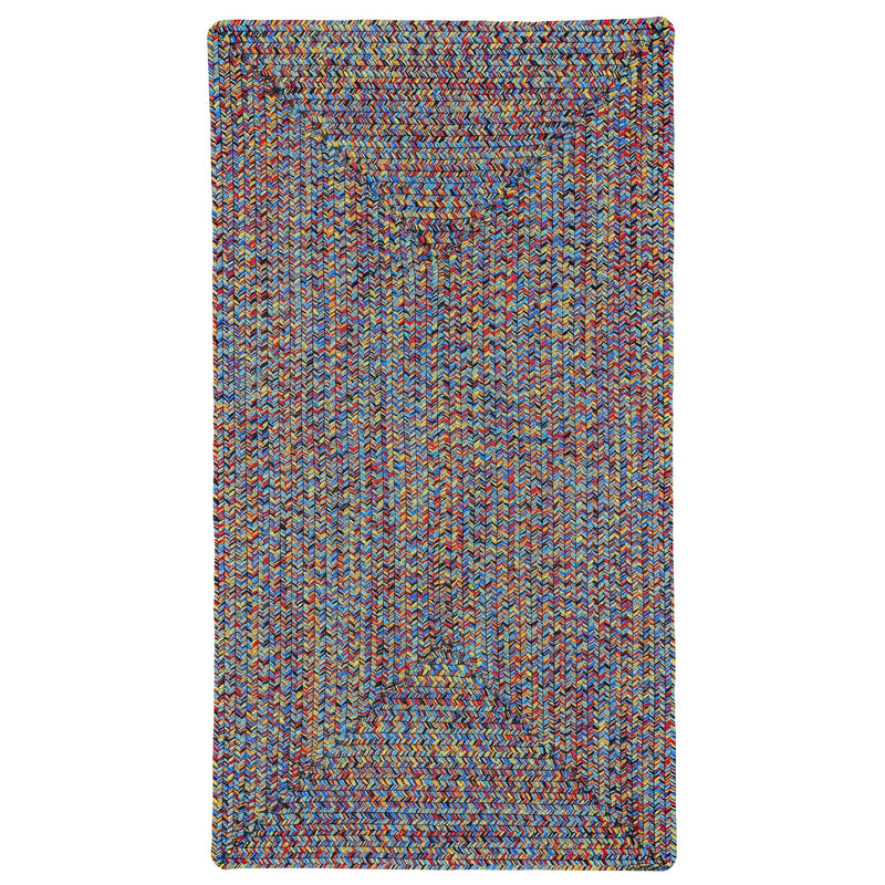 Sea Glass Fiesta Bright Multi Braided Rug Concentric SiloQ image